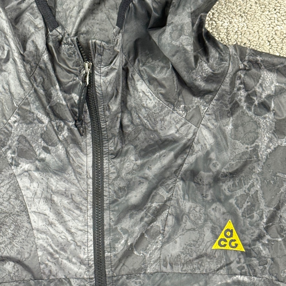 Nike ACG Cinder Cone Jacket Mens XL Grey Marble Windshell DC1243-010 Gorpcore